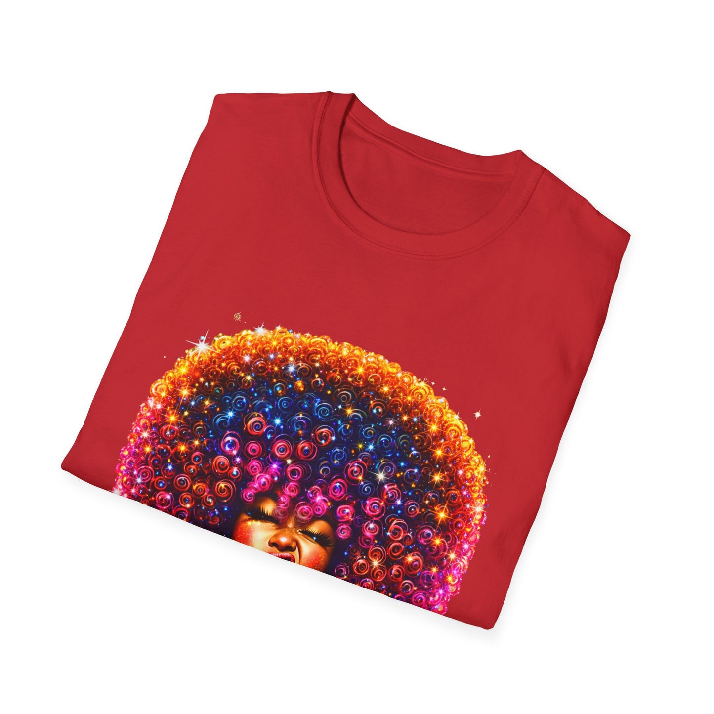 Afro Rainbow Soul T-Shirt — Colorful Afro Art Tee for Black Pride & Retro Vibe