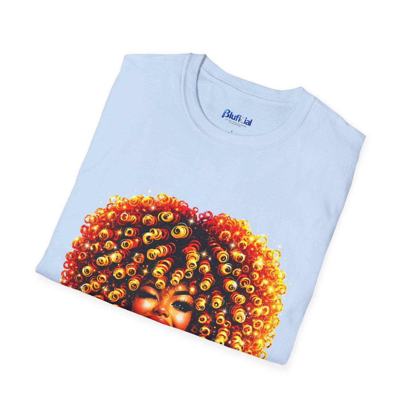 Vibrant Afro Queen Portrait Graphic Tee