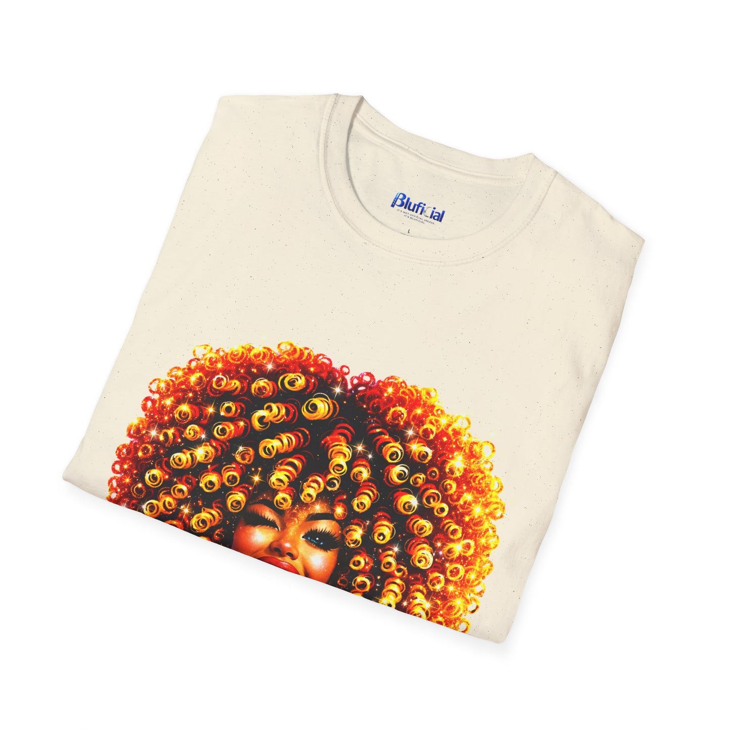 Vibrant Afro Queen Portrait Graphic Tee