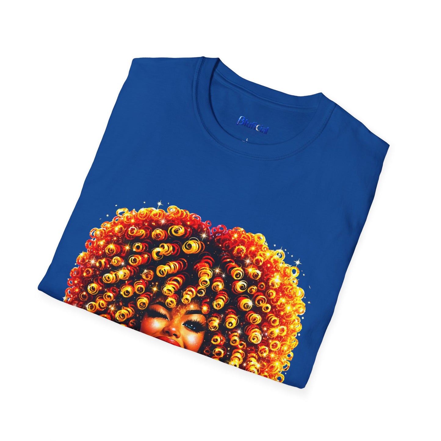 Vibrant Afro Queen Portrait Graphic Tee