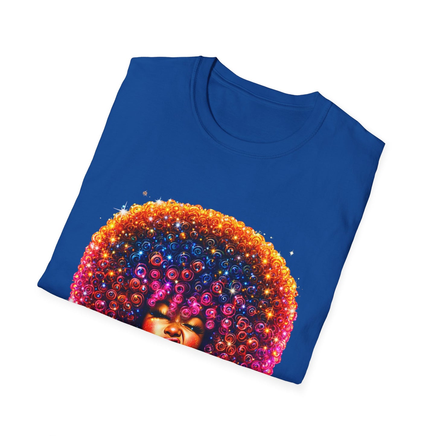 Afro Rainbow Soul T-Shirt — Colorful Afro Art Tee for Black Pride & Retro Vibe