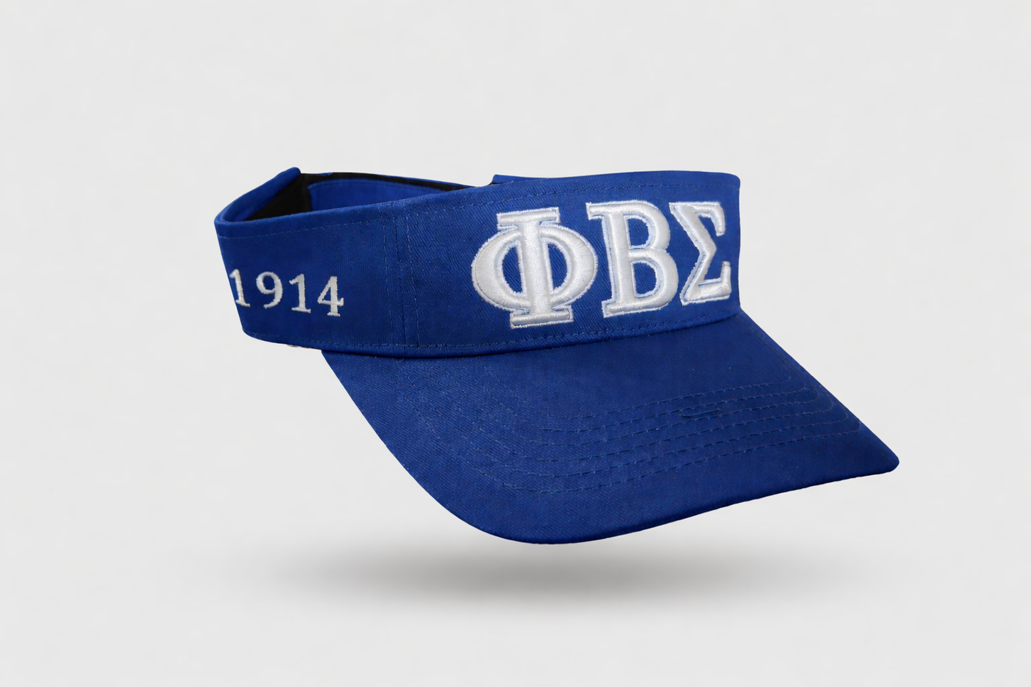 White 3D Embroidered Visor